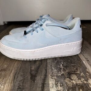 Women's Nike Air Force’s Light Blue Sneakers